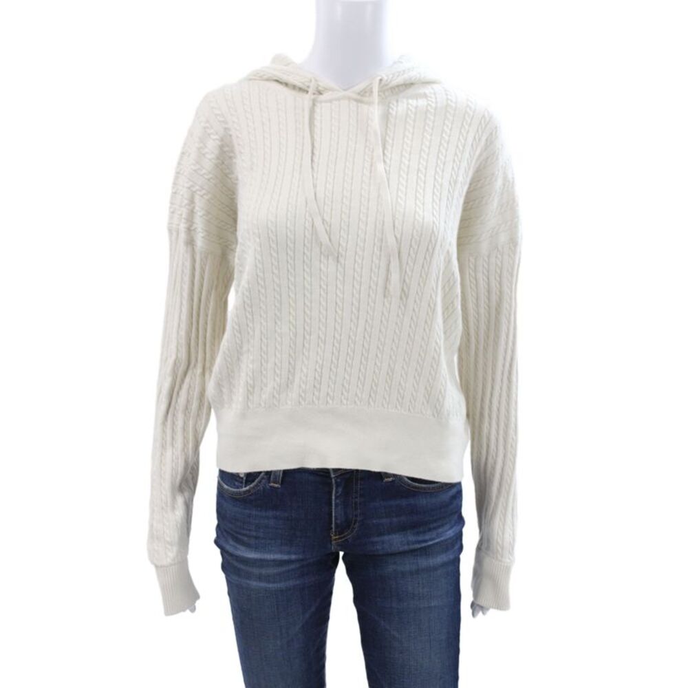 Simkhai Womens Ivory Cowl Neck Pullover Sweater Long Sleeve Size S
